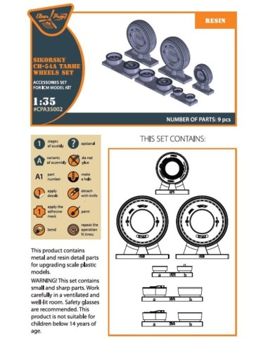CH-54A Tarhe wheel set for ICM kits 