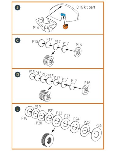 TB.2 PE parts for CP kit 