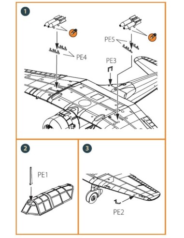 Ki-51 Sonia (all versions) PE parts for CP kits CP14401/CP14402/CP14403 