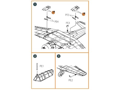 Ki-51 Sonia (all versions) PE parts for CP kits CP14401/CP14402/CP14403 