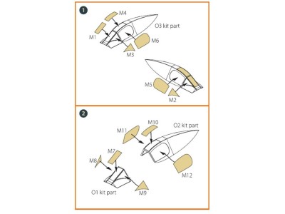 XA2D-1 Skyshark painting mask for CP kit CP4802 
