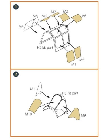 Hawk H-75 N/O for CP kit painting mask for CP kits CP4803/CP4804 