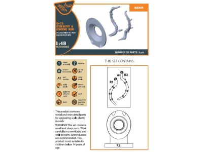 Hawk H-75 M/N/O resin exhaust for CP kits CP4803/CP4804 