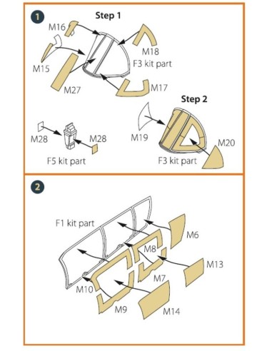 OV-10 A/D Bronko double-sided painting mask for ICM kits 48300/48301 