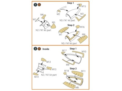 F-82F/G, E/H Twin Mustang painting mask for Modelsvit kits 4818/4820 