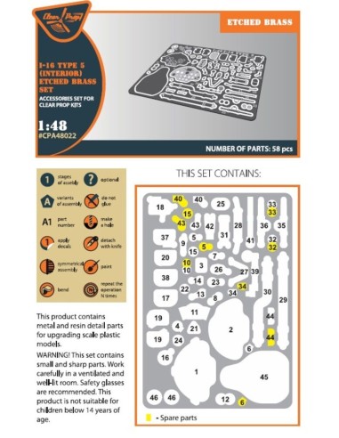 I-16 type 5 INTERIOR PE parts for CP kits 