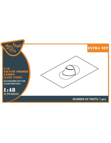 I-16 vacuum formed canopy (late version) for CP kit 