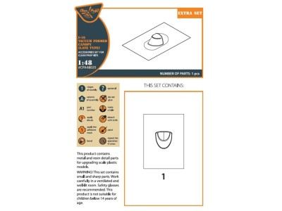 I-16 vacuum formed canopy (late version) for CP kit 