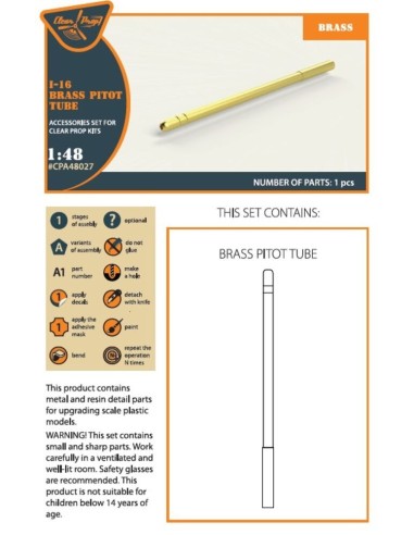 I-16 brass pitot tube 