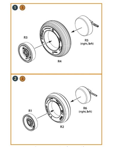Lynx wheel set for Airfix kits 
