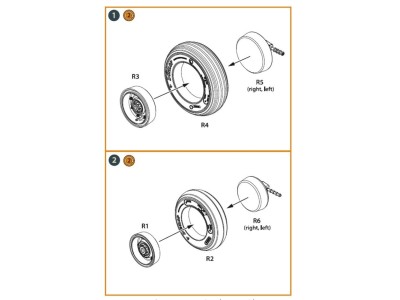 Lynx wheel set for Airfix kits 