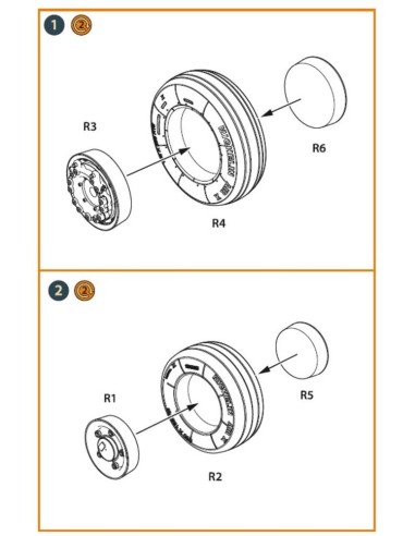 Mirage-2000 wheel set 