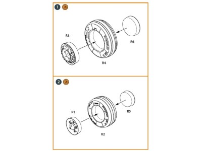 Mirage-2000 wheel set 