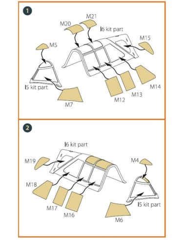 P-47B Thunderbolt double-sided painting mask for Dora Wings kit 