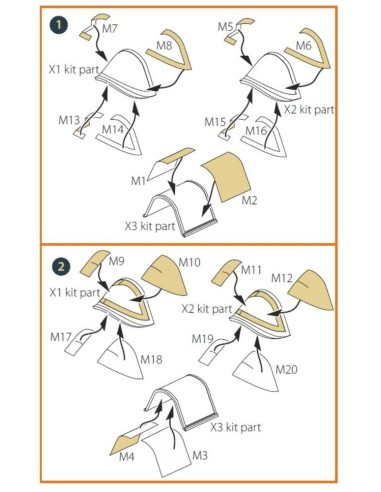 Culver PQ-14 (all versions) double-sided painting mask for CP kits 