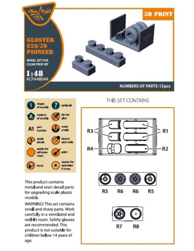 Gloster E28/39 Pioneer wheel set 