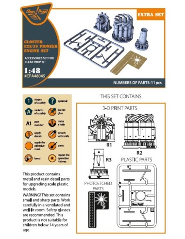 Gloster E28/39 Pioneer engine set for CP kits CP4823 