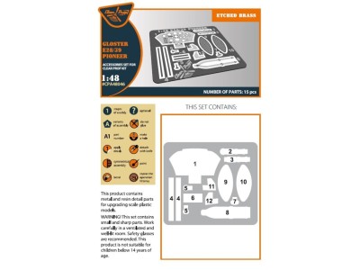 Gloster E28/39 Pioneer PE parts for CP kits 