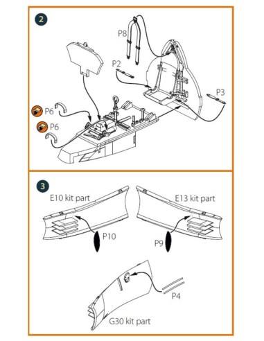 Gloster E28/39 Pioneer PE parts for CP kits 