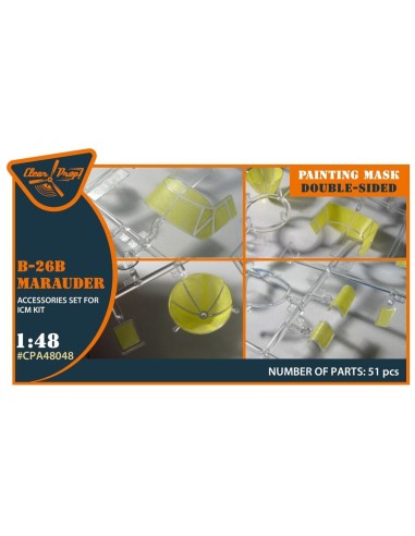 B-26B Marauder double-sided painting mask for ICM kit 