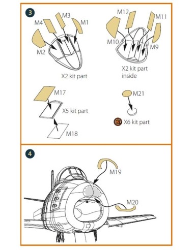 F-86A double-sided painting mask for CP kits 