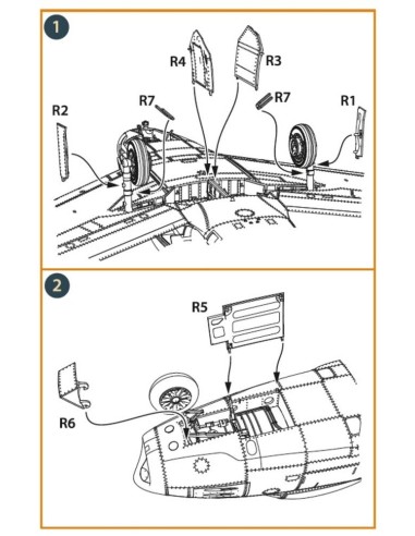 F-86A undercarriage covers for CP kits 