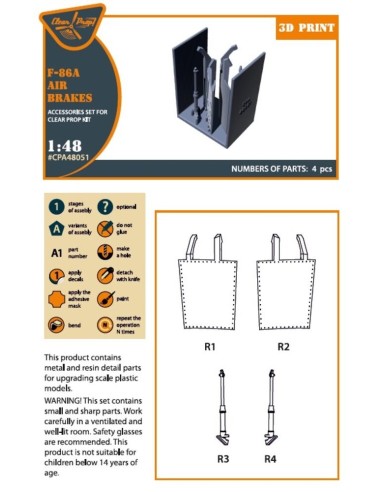 F-86A air brakes for CP kits 