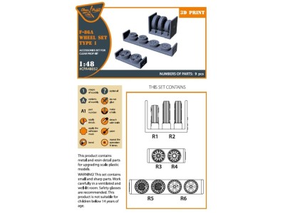 F-86A wheel set type 1 for CP kits 