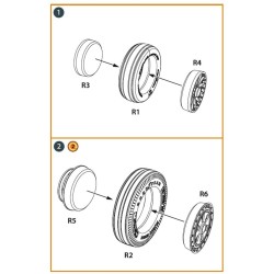 F-86A wheel set type 1 for CP kits  2