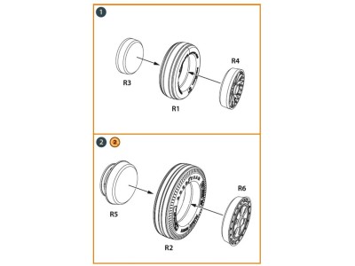 F-86A wheel set type 1 for CP kits 