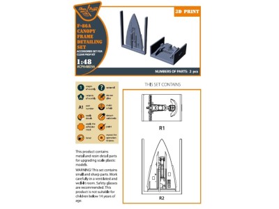 F-86A Canopy frame detailing set for CP kits 