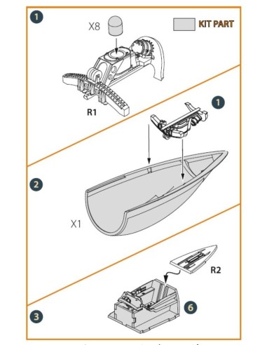 F-86A Canopy frame detailing set for CP kits 
