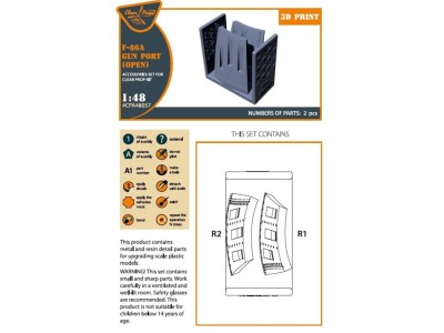 F-86A gun port (open) for CP kits 