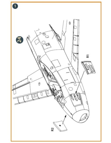 F-86A gun port (open) for CP kits 