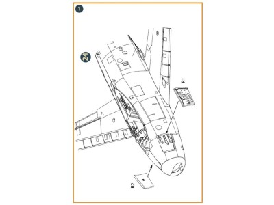 F-86A gun port (open) for CP kits 