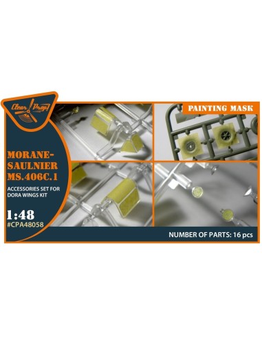 Morane-Saulnier MS.406C.1 painting mask for Dora Wings kit 