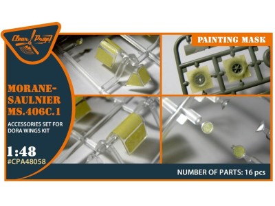 Morane-Saulnier MS.406C.1 painting mask for Dora Wings kit 