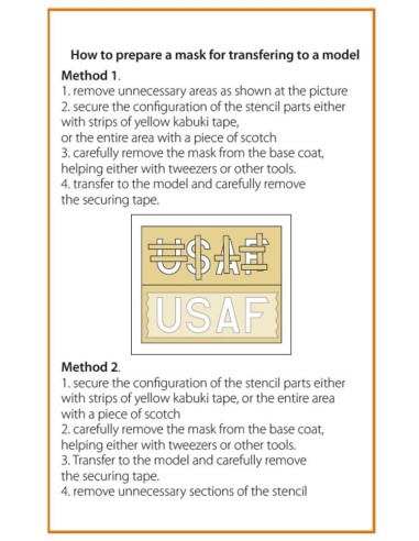 F-86A pre-cut patterns for numbers and lettering painting mask for CP4824 kit 