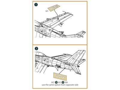 F-86A pre-cut patterns for numbers and lettering painting mask for CP4824 kit 