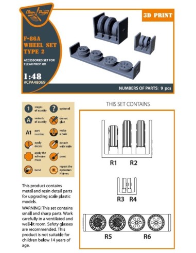 F-86A wheel set type 2 for CP kits 
