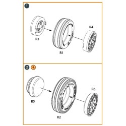 F-86A wheel set type 2 for CP kits  2