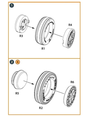 F-86A wheel set type 2 for CP kits 