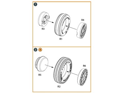 F-86A wheel set type 2 for CP kits 