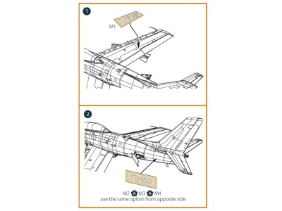 F-86A pre-cut patterns for numbers and lettering painting mask for CP4825 kit 