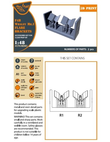 F4B Whaley Mk.I Flare brackets for CP kits 