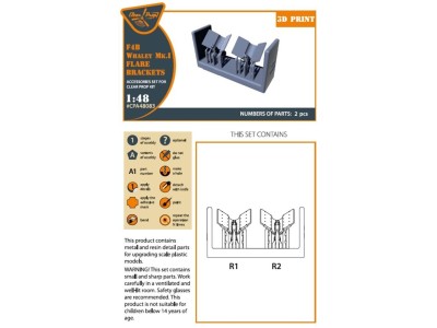 F4B Whaley Mk.I Flare brackets for CP kits 