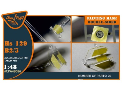 Hs 129B2/3 double-sided painting mask for Takom kit 