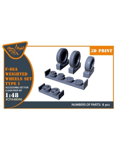 F-86A Wheels set (weighted) type 1 for CP kits 
