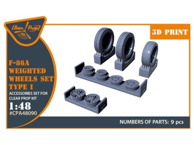 F-86A Wheels set (weighted) type 1 for CP kits 