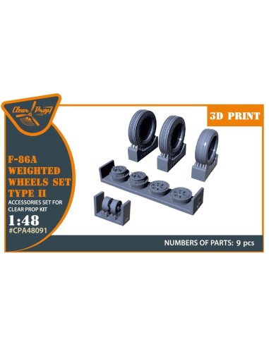 F-86A Wheels set (weighted) type 2 for CP kits 